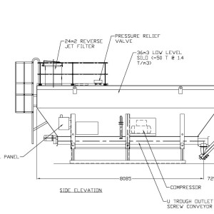 Cement Storage Silo horizontal low levelConcrete Technology Limited